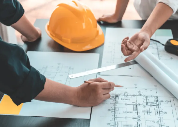 Architekten planen ein Hausbau